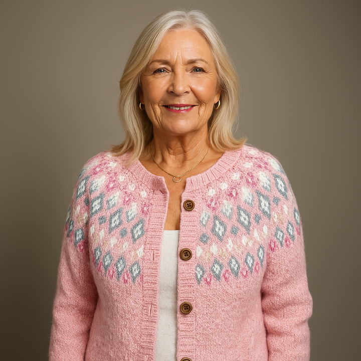 Lioré Label – Cozy Pink Wool Cardigan